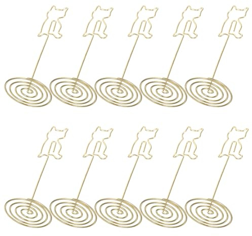 ABOOFAN 10 pièces Porte-cartes Métal Clips Mémo Robustes pour Bureau et Restaurant Supports Numéros de Table Réutilisables Pinces Notes et Photos pour Organisation et Communication