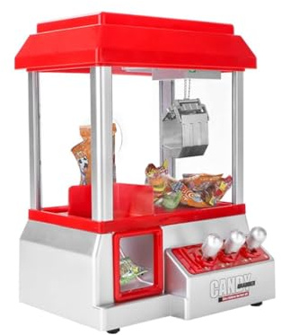 GREENSAPPIRE Mini Machine à Pince – Distributeur Automatique de Bonbons et Jouets pour Enfants, Pince électrique avec pièces, Distributeur de friandises Amusant pour la Maison et Les fêtes