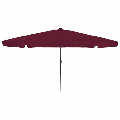 INLIFE Parasol de Jardin Rouge et Noir 395 x 395 x 245 cm-42003648