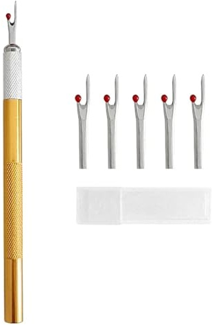 IOEUIWP 1 styck trådskärare med 5 reservhuvuden, sömavskiljare, sticktrådborttagare, broderiborttagare, gör-det-själv, syverktyg för sömnad, hantverk och gör-det-själv-arbete (färg 2)