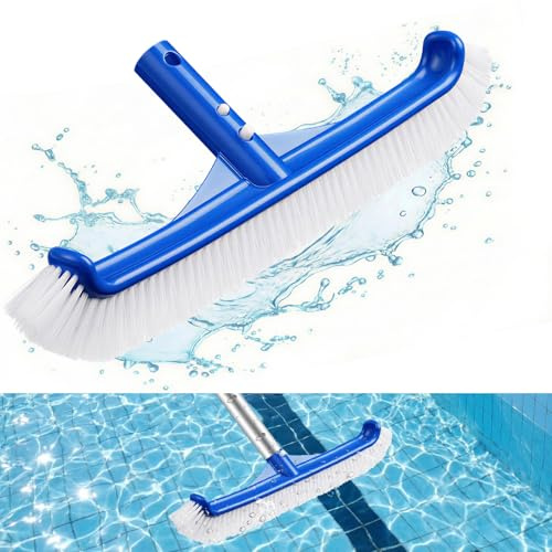 Spazzola per Piscina, 43cm Spazzola Piscina Pulizia Fondo, Spazzolone per Piscinas con Clip EC, Piscinas Spazzolas di Pulizias per Piscinas Pareti, Piastrelle, Pavimenti (B)