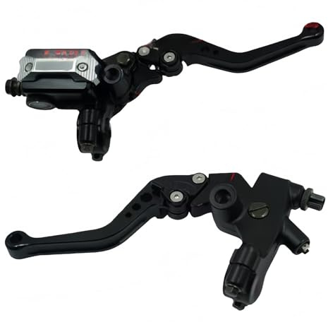 Kopplings- och bromsspak Motorcykelbroms frambroms övre pump 22MM koppling handbromsenhet hydraulisk skiva(Svart)