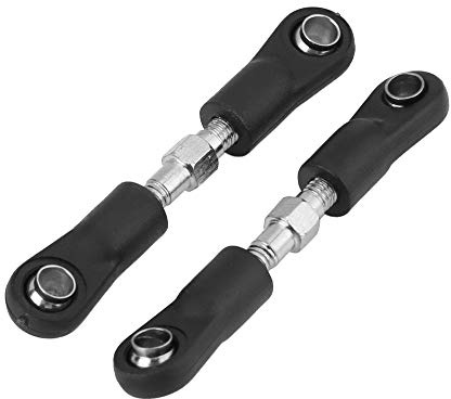 Baxnore 2PCS CNC Machined Metal Plastic RC Car Steering Rod Servo Link Turnbuckle Linkage Set High Precision Lightweight Upgrade Parts for ZD 1 16 Scale Model Cars (ZD 6051 steering gear rod (pack of
