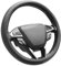 SEG Direct Microfiber Leather Black Steering Wheel Cover Universal Fit 37-39cm