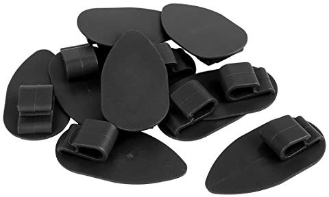 X AUTOHAUX Auto Bodenmatten Befestigungsklammern Schwarz 10Stk Anti-Rutsch | Kunststoff, 28x56mm, Für PKW, SUV, LKW, ATV, Wohnmobil, Einfach Zu Installieren