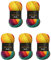 5 x 100g Wollbiene Batik 500 Gramm Wolle mit Farbverlauf mehrfarbig Multicolor Strickwolle Häkelwolle (5910 regenbogen)