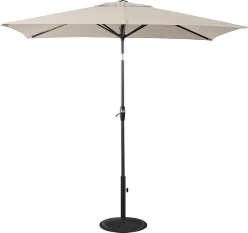 Primaster Balkonschirm Florenz UV-Schutz 80 Neigefunktion Gartenschirm Alu beige