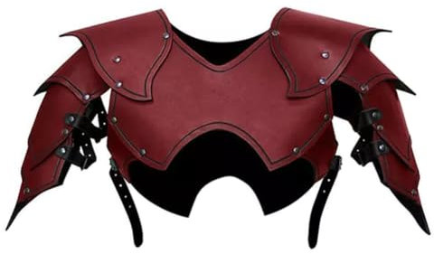 Zhongkaihua Mittelalter Retro Schulterweste Rüstung Lederweste Ritter Wikinger Kostüm Herren Cosplay Party Bühnenaufführung Outfit Kostüme Halloween Karneval