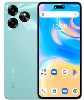UMIDIGI Telephone Portable 5G, G6 Smartphone 5G Pas Cher,12Go(6+6)+128Go/TF 1TB, 6.57 90Hz HD+, 50MP Caméra, 5000mAh Telefone Dual SIM GPS/OTG/BT5.3/NFC/Fingerprint/Face ID/Vert