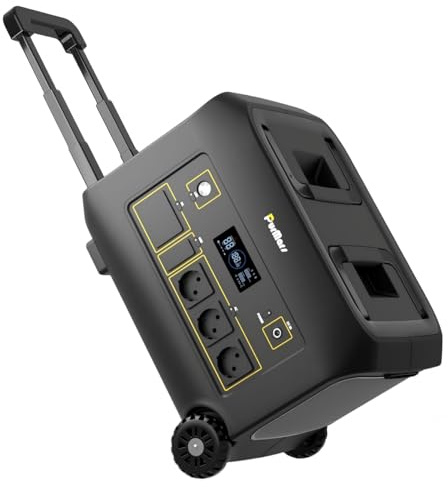 Tragbares Powerstation 1200W 1075Wh, 3X AC (Spitze 2400W) PurMars | Solarspeicher PD100W, bidirektionaler Wechselrichter AC DC-Eingang, Notstromversorgung zu Hause, Wohnmobil, Camping