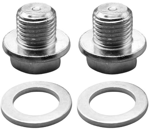 CLKE 2 tornillos de drenaje de aceite M16 x 1,5 mm para Peugeot CitroenSubaru, junta de tornillo de drenaje de aceite para coche, cárter de aceite, tornillo de drenaje de aceite con anillo de sellado
