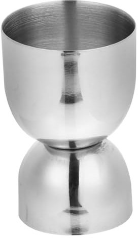 Generisch Messbecher Medizinbecher Tasse abmessen zusammenklappbar Trinken Espresso bar zubehör barzubehör Jigger Barwerkzeug cocktailzubehör Bar Jigger Glocke Jigger Rostfreier Stahl Silver