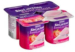 Postre lácteo sin lactosa sabor fresa Hacendado 8 ud. x 125 g Pack 8