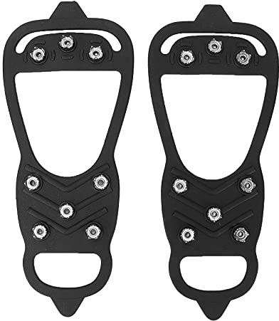 Anti-slip Ice Cleats Sko Spikes Stegjärn 8 Steel Spikes Walk Traction Snow Grips (M)