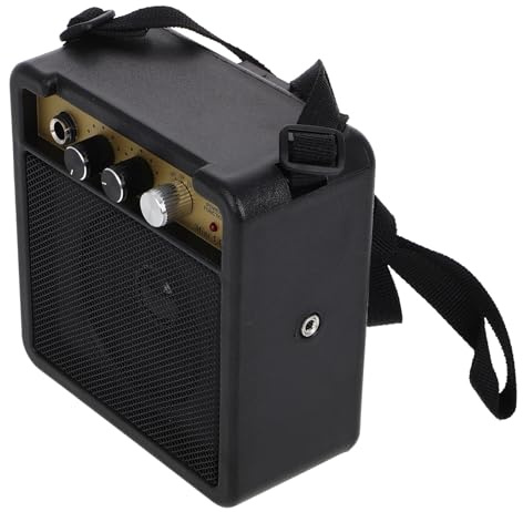 BESPORTBLE Mini Amplificateur Guitare Basse Portable avec Câble Audio et Adaptateur Ampli Électrique Compact pour Guitare Électrique et Basse Pratique pour Entraînement et Scène