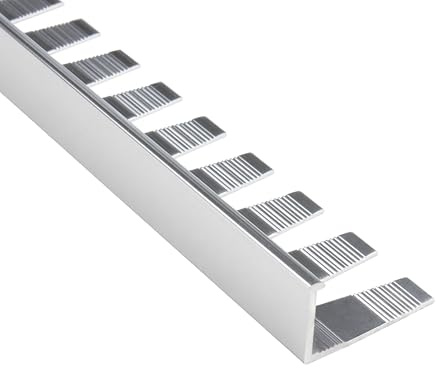 Alu L-Profil biegbar Fliesenschiene Schiene silber 2,7m 12,5mm poliert | Als Kantenschutz für sichtbare Außenecken und saubere Fliesenabschlüsse, 12mm Profilmaß, 2,7m, Aluminium, poliert, silber