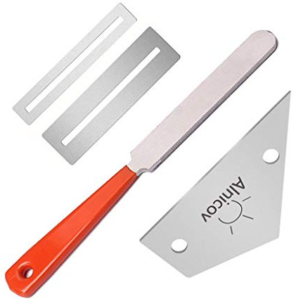 Alnicov Gitarre Reparatur Werkzeuge Luthier Tool Kit - Edelstahl Gitarre Fret Datei + Fret Rocker Level + Griffbrett Beschützer