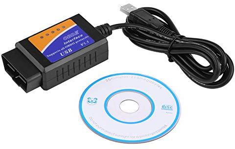 Broco OBD2 Autodiagnosetool, Verbindung zum PC, Auto USB Anschluss V1.5 OBD2 Diagnosekabel Schnittstellenscanner Auto-Auto Diagnose Schnittstellenkabel-Werkzeug