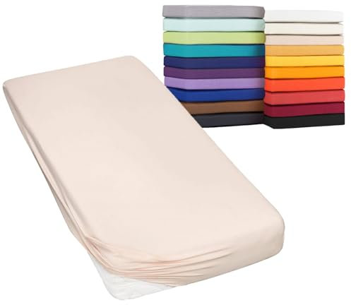 Moon-Classic Spannbettlaken Boxspringbett Wasserbett Spannbetttuch Matratzen 160g/²m 120x200-120x220 leinen