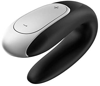 Satisfyer Double Fun Connect App Paar-Vibrator | Sexspielzeug | schwarz | Stimulator für G-Punkt & Klitoris | Sex-Spielzeug Stimulation für die Frau & Paare | Erotisches Frauen Sex Toys in schwarz