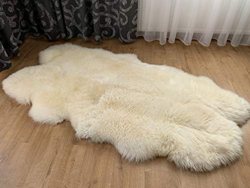 Rawax - Pelle di agnello, inodore, qualità naturale, a pelo lungo, spesso, disponibile in diverse misure come tappeto, coperta, coperta per passeggino
