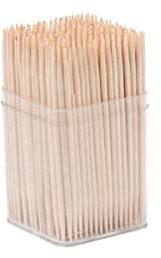 Fackelmann 300 palillos de dientes en caja con tapa, palo de madera, palillo de dientes, madera, 6,5 cm