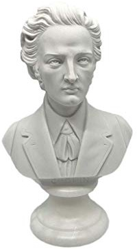 GINGERSHOPONLINE Busto Statua Design: Chopin - Riproduzione busto, scultura in alabastro e resina - circa 15 cm, 350 gr. - Prodotto Made in Italy - Idea Regalo Casa