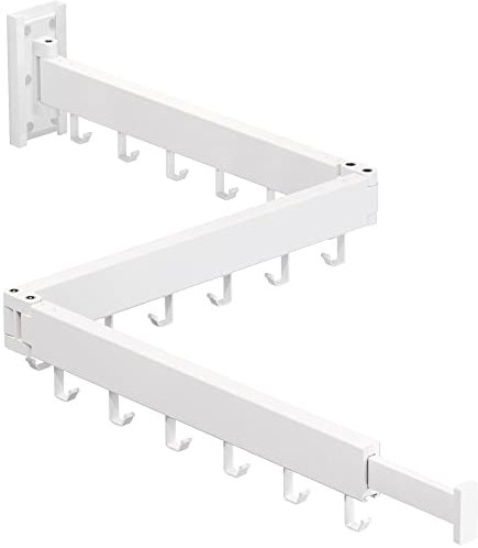Clothes Drying Rack Wall Mounted,Drying Rack Clothing,Laundry Drying Rack Wall Mount,Collapsible Drying Racks for Laundry,Retractable,Foldable,Clothes Hanger Rack,Clothes Dryer Rack,White Color