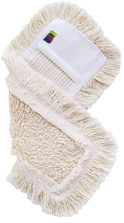 Wisch-Star 5 x Wischmopp Bezug 40cm aus Baumwolle Weiß | Bodenwischer Bezug mit Taschen, für alle gängigen Klapphalter geeignet, weiches Material für schonende Bodenreinigung