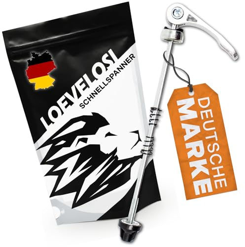 LOEVELOSI Fahrrad Schnellspanner extra leicht Vorderrad & Hinterrad Achse, MTB, Trekking und Rennrad, Quick Release Fahrrad Achsen Set mit Schnellverschluss Schnellspannset Vorne + Hinten Steckachse