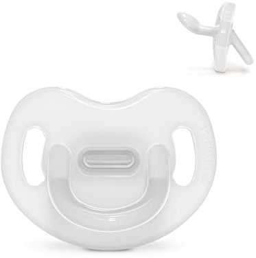 Suavinex, Schnuller aus Silikon, für Babys 6/18 Monate, Schnuller mit anatomischem Sauger Sx Pro, super weich und flexibel, ideal zum Schlafen, Colour Essence, transparent