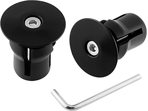 MUQZI Fahrrad Lenkerstopfen Aluminium Lenker Endkappen Bar End Plugs für die meisten Fahrräder, Mountainbikes, Rennräder, Schwarz
