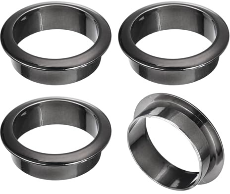 sourcing map 4Pcs Cable Hole Cover, 2 inch(50mm) ABS Office Desk Cable Wire Cord Grommet Cable Cord Organizer for Office Desktop Wire, Black