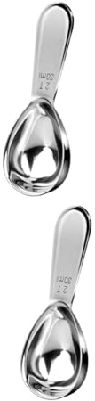 Alipis 2 Piezas cucharas medidoras stainless steel kitchen gadgets cucharillas cucharas de miel cucharadas para comida azúcar Acero inoxidable cuchara medidora herramienta para hornear