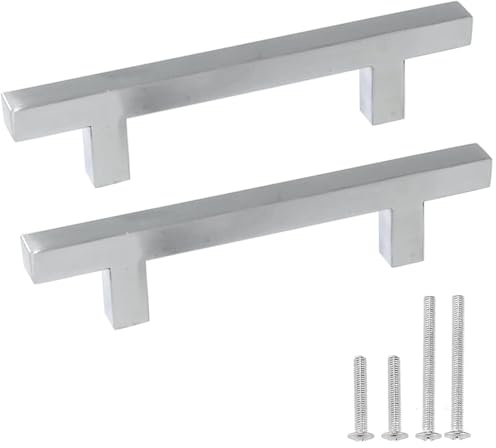 CANOPUS Premium Schrankgriffe Silber, Edelstahl Möbelgriffe für Küche 128mm, 10 Stück Küchengriffe, Küchenschrank Griffe Silber, Schrank Griffe Küchenschränke, Küchentürgriff, Türgriffe Cabinet Handle
