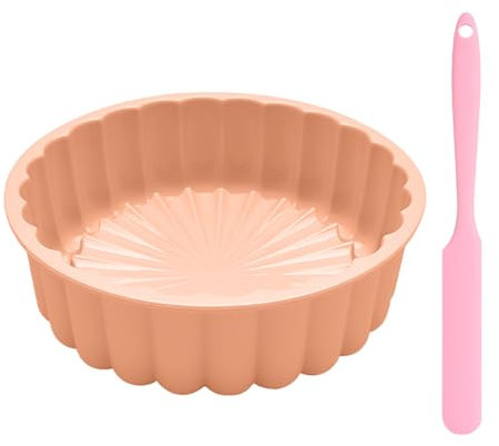 HDGSAFD Stampo per torta in silicone con spatola lunga - DIY pasticceria scanalata e strutturata