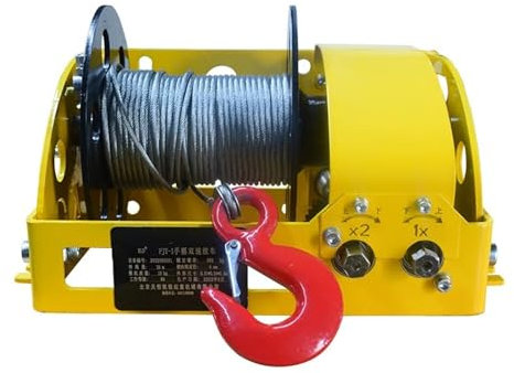 Anhängerwinde, Kettenzug mit Hebelzug, Handwinde 500 kg Zwei-Gang-Modus Taschenlampe Integrierte Winde, schwere manuelle Turbinenwinde für industrielle Umgebungen und berufliche Anwendu