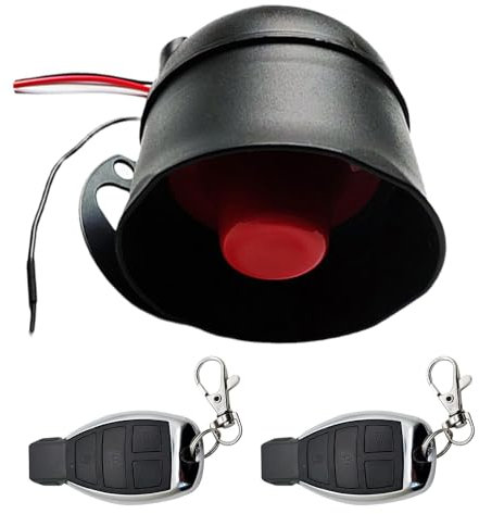Anti Theft Car Alarm System - 12V Auto Anti-Theft Protection System,Loud Clear Sound Adjustable Sensitivity 2 Remote Controls Alarm Systemfor Car Security