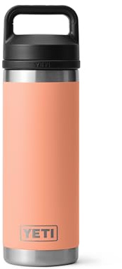 YETI Rambler 18 oz Bottle, Vacuum Insulated, Stainless Steel with Chug Cap, Lowcountry Peach