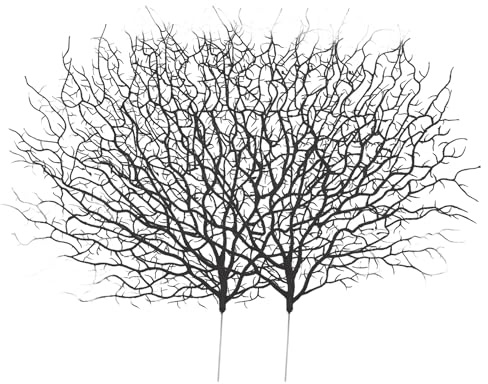 Zerodeko Künstliche Korallenzweige 2 Stück Kunststoffzweige Für DIY-Blumenarrangements Vasenfüllung Tischdekoration Halloween- Weihnachts- Und Hochzeitsdeko 19.69 X 17.72 X 0.20 in