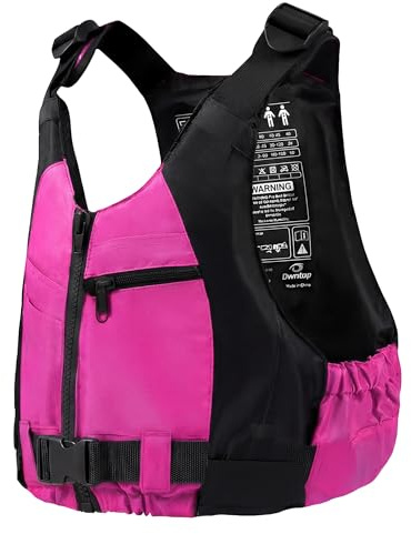 Owntop Schwimmhilfe für Erwachsene, Verstellbare 50N Auftriebsweste mit Taschen und Abnehmbarem Schrittgurt, Schwimmweste für SUP, Kajak, Angeln, Segeln & Kanu