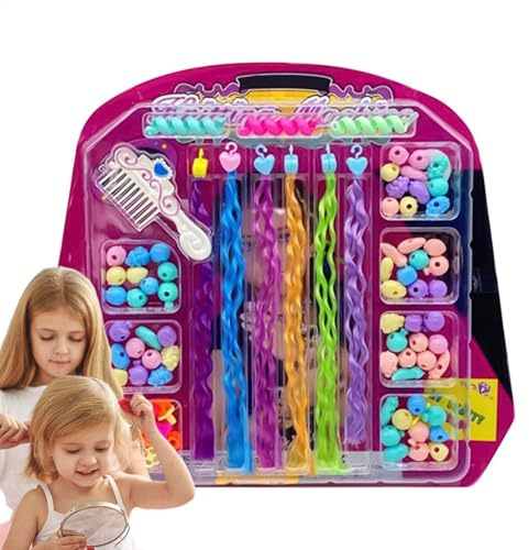 Haarperlen für Mädchen,Haarperlen für Zöpfe - Multifunktionales Haarperlen-Set für Kinder,Niedliche Haarschmuck, kreative Haardekoration für Mädchen für Haarstyling, Haarflechten