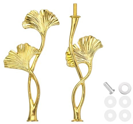 QUARKZMAN Supporto per Vassoio Torta a 2 Piani con Manico in Metallo per Tortiere Porta Cupcake Piatto Dessert Accessori per Piatti per Matrimoni Feste, Oro (Fiore)