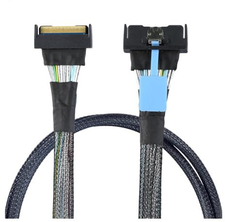 Pluuttiem Cable Adaptador de Datos de Servidor de Alta Velocidad PCIE5.0 de 1 M, SAS MCIO SFF-8654 8I 5.0 PCIE de 74 A MCIO 865, Accesorios para PC