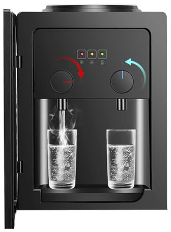 Dispensador eléctrico de agua caliente y fría, dispensador de agua potable – 550 W de calentamiento rápido + 75 W modo de refrigeración para oficina/hogar, compatible con botellas de 3,5 L de 18 L