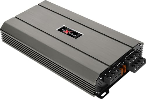 Excalibur X4100,4 bilförstärkare, HiFi Stereo 4-kanals 2400 watt max – Bil miniförstärkare med 4 x 600 watt slutsteg bil, basboost 12 dB, variabel frekvenssäker, fjärranslutning, subwoofer Bridge