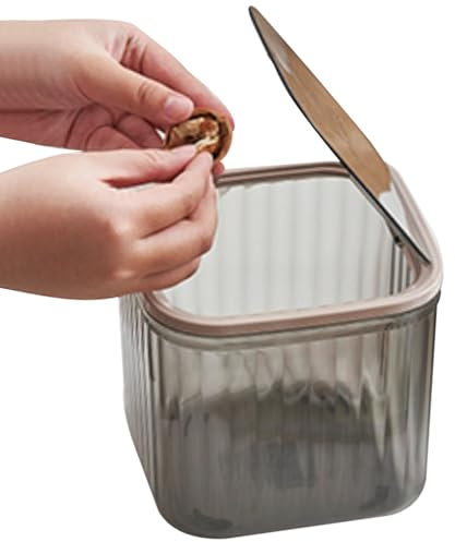 Genérico Cubo De Basura Para Escritorio | Mini Cubo Residuos Para Escritorio - Contenedor Transparente Compacto, Organizador De Cosmeticos Y Bote Para Baño, Estudio, Residencia