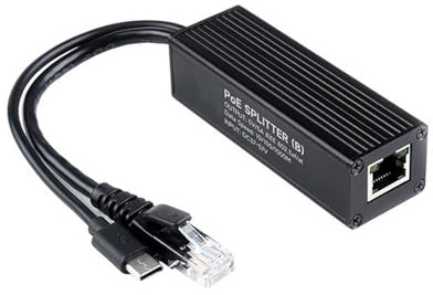 MHADBKH Adattatore Splitter Ethernet Gigabit 5V 5V Output 2A Adattatore Ethernet per Fotocamera E Punto Accesso E Punto Accesso del Telefono VoIP