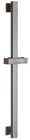 Miaogoo Duschstange, quadratisch, 60 cm, Duschstange, rund, 70 cm, Edelstahl, Badezimmerstange mit verstellbarem Duschkopfhalter, Wandmontage, Schieberstange, Set (60 cm, quadratisch, gebürstetes Grau