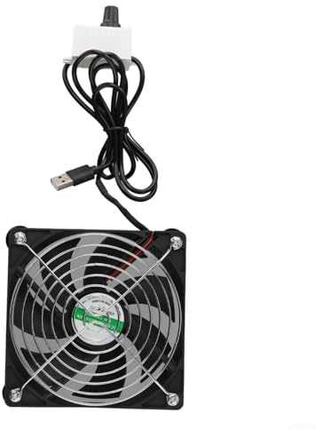 UrbanHui, Control de velocidad continuo, hasta 3000 RPM, compatibilidad con múltiples dispositivos, routers y consolas de juegos, funcionamiento seguro USB de 5 V (ventilador de 12 cm)